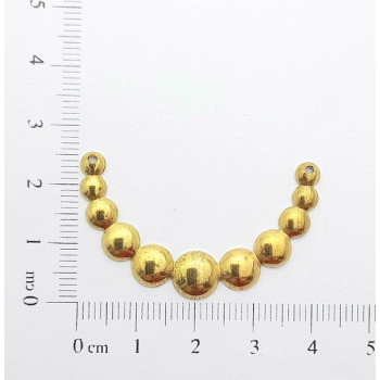 AC LATÃO REDONDOS MEIA LUA LISO 2 FUROS