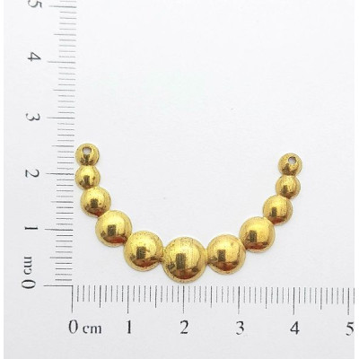 AC LATÃO REDONDOS MEIA LUA LISO 2 FUROS