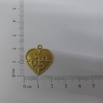 AC LATÃO CORAÇÃO 20MM AUTISMO RESINA 1 ARG