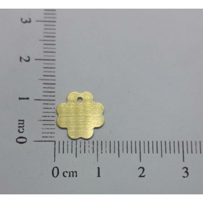 AC LATÃO TREVO 12MM LISO RETO 1 FURO