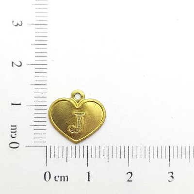 AC LATÃO CORAÇÃO LETRA J 1 ARG