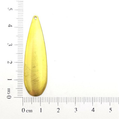 AC LATÃO GOTA G COMPRIDA CHEIA LISA 1 FURO