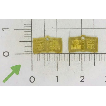 AC LATÃO MINI BÍBLIA FRENTE E VERSO 1 FURO