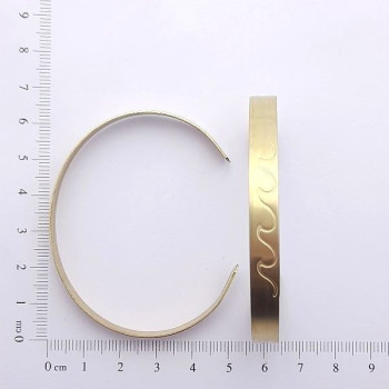 AC LATÃO BRACELETE ONDA DO MAR S/ FURO