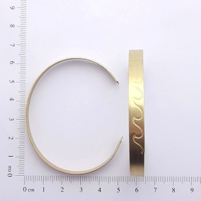 AC LATÃO BRACELETE ONDA DO MAR S/ FURO