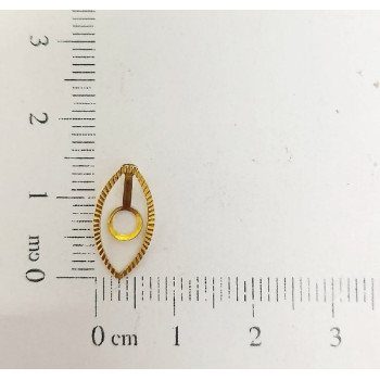 AC LATÃO NAVETE RISCADA ZIRCÔNIA 8MM S/ ARG