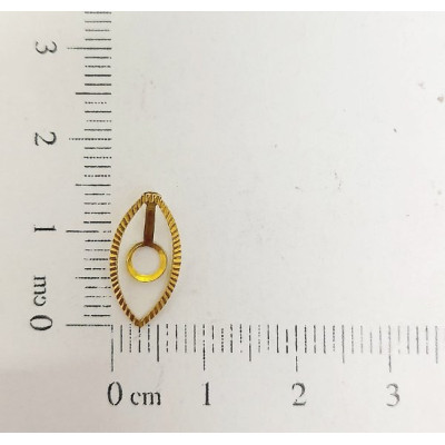AC LATÃO NAVETE RISCADA ZIRCÔNIA 8MM S/ ARG