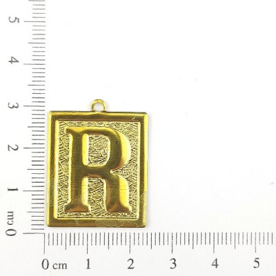 AC LATÃO PLACA TXT LETRA R 1 ARG