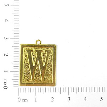 AC LATÃO PLACA TXT LETRA W 1 ARG