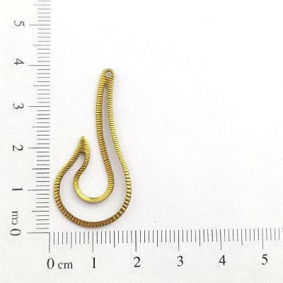 AC LATÃO GANCHO ESQUERDO TXT LINHAS VZD 1 FURO