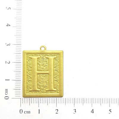 AC LATÃO PLACA TXT LETRA H 1 ARG