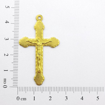 AC LATÃO CRUZ CRISTO BORDA DIAMANTADA 1 ARG