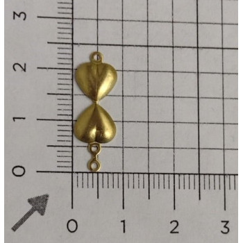 AC LATÃO CORAÇÃO P CHEIO LISO DUPLO