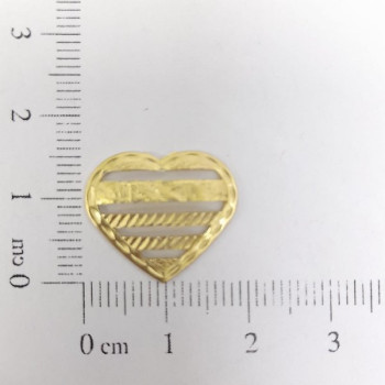 AC LATÃO CORAÇÃO M TXT VZD HORIZONTAL S/ARG