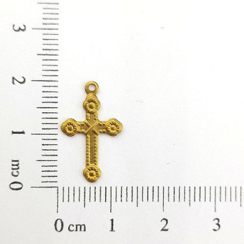 AC LATÃO MINI CRUZ P PONTILHADA 1 ARG