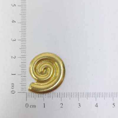 AC LATÃO CARACOL BOLD M CHEIO 24MM DIREITO