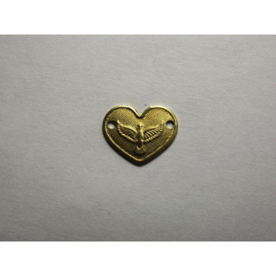 AC LATÃO CORAÇÃO ESPIRITO SANTO 2 FUROS