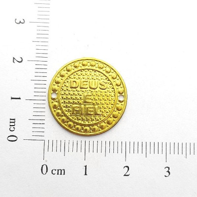 AC LATÃO REDONDO DEUS É FIEL 2 FUROS