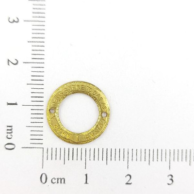 AC LATÃO REDONDO P VZD MANDAMENTO I 2 FUROS