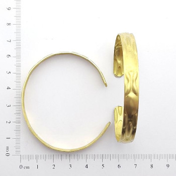 AC LATÃO BRACELETE AMASSADO S/ FURO