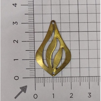 AC LATÃO GOTA CHAMA VZD ABL LISO 2 FUROS