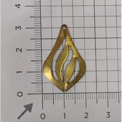 AC LATÃO GOTA CHAMA VZD ABL LISO 2 FUROS