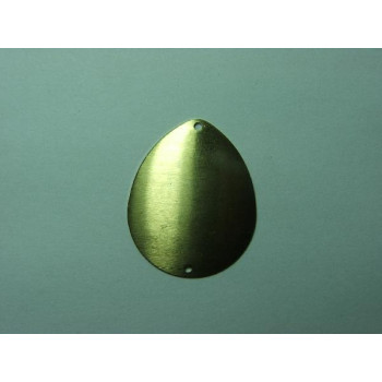AC LATÃO GOTA M LARGA LISA 2 FUROS