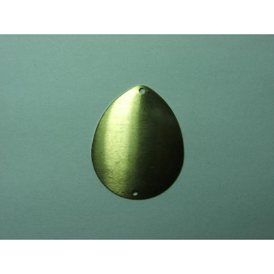 AC LATÃO GOTA M LARGA LISA 2 FUROS