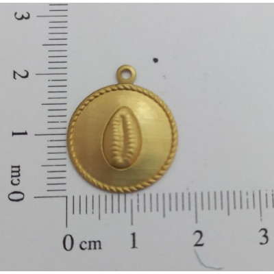 AC LATÃO REDONDO 16,5MM BÚZIOS BORDA 1 ARG