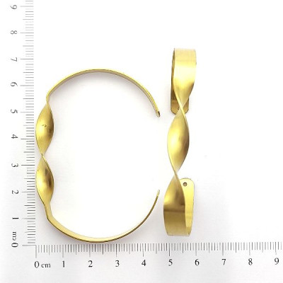 AC LATÃO BRACELETE TORCIDO 2 FURO