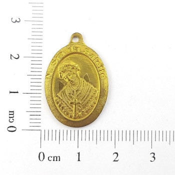 AC LATÃO MEDALHA OVAL SANTA SALETE 1 ARG