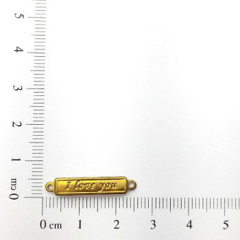 AC LATÃO PLAQUINHA BABY I LOVE YOU