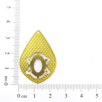 AC LATÃO GOTA CHATÃO OVAL 10X14 1 FURO