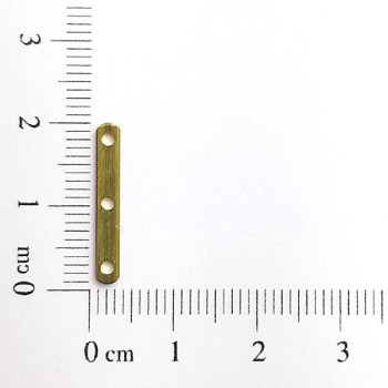 AC LATÃO PALITO LISO M 18MM 3 FUROS