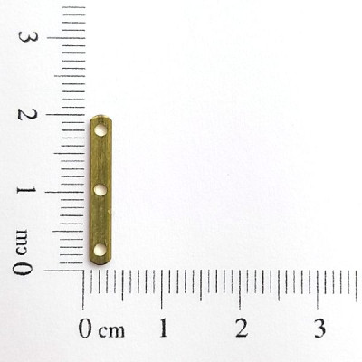 AC LATÃO PALITO LISO M 18MM 3 FUROS