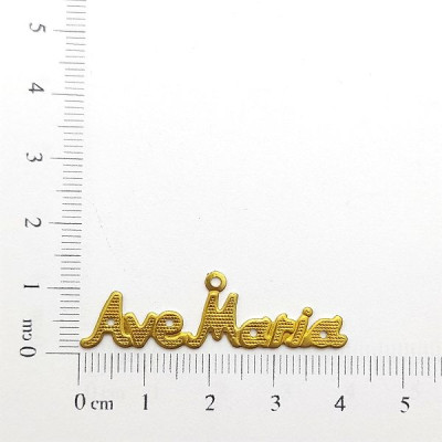 AC LATÃO ESCRITA AVE MARIA PONTILHADOS 1 ARG