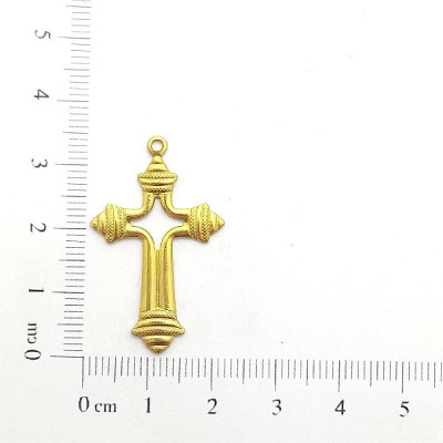 AC LATÃO CRUZ TXT PONTAS MEIO VZD 1 ARG