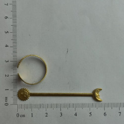 AC LATÃO ANEL REGULAVÉL SOL E LUA