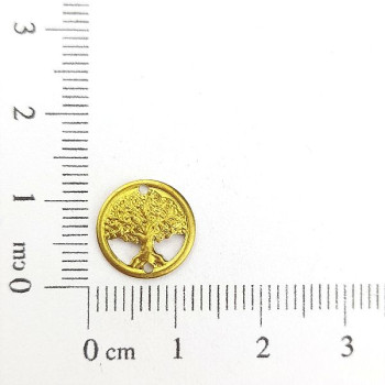 AC LATÃO REDONDO ÁRVORE VIDA VZD 2 FUROS