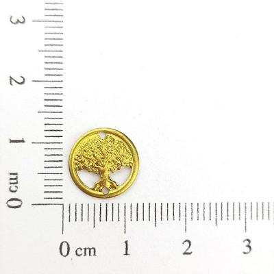 AC LATÃO REDONDO ÁRVORE VIDA VZD 2 FUROS