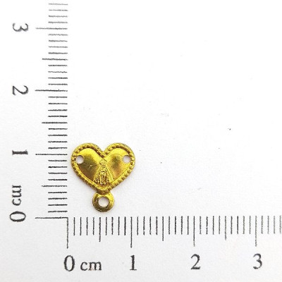 AC LATÃO TERÇO CORAÇÃO NSS SRA APARECIDA