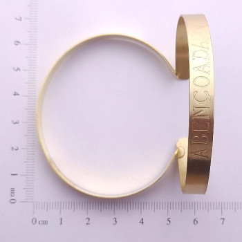 AC LATÃO BRACELETE ABENÇOADA 2 FUROS