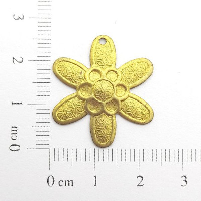 AC LATÃO FLOR DUPLA G TXT 1 FURO