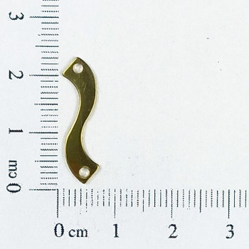 AC LATÃO ONDA LISA 2 FUROS