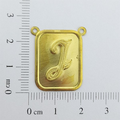 AC LATÃO PLACA LISA LETRA L 2 ARG