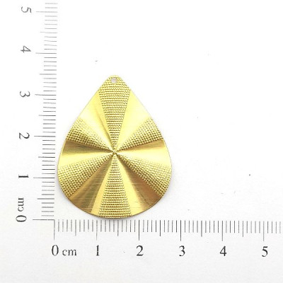 AC LATÃO GOTA G ONDULADA LISO TXT 1 FURO