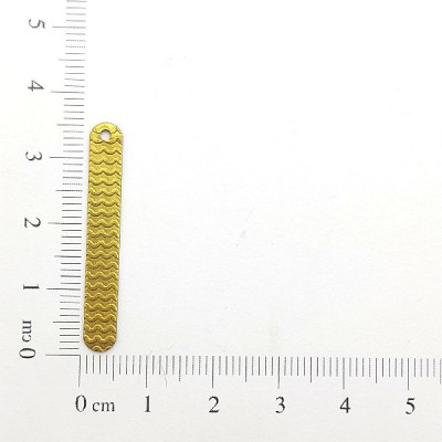 AC LATÃO PALITO LONGO ONDAS RETO 1 FURO