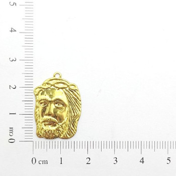 AC LATÃO FACE DE CRISTO M GOTAS DE SANGUE 1 ARG