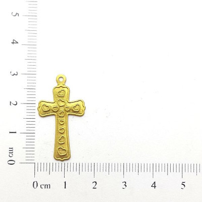 AC LATÃO CRUZ CORAÇÕES RESINA 1 ARG