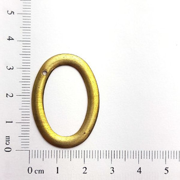 AC LATÃO OVAL LISO VZD 1 FURO DIREITO